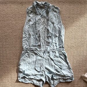Prana size S Light Blue denim Sleeveless Romper